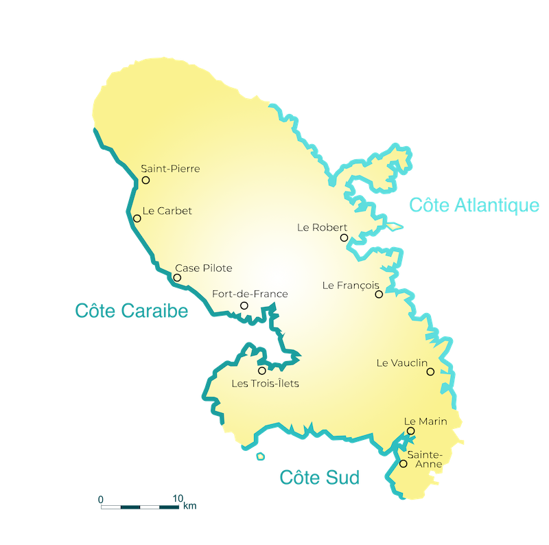 Carte de la Martinique